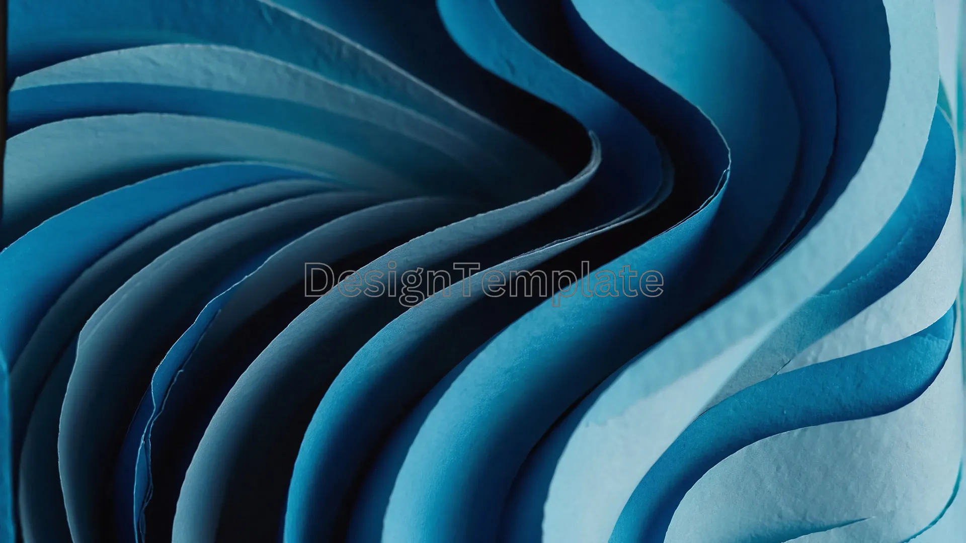 Artistic Blue Paper Wavy Background image